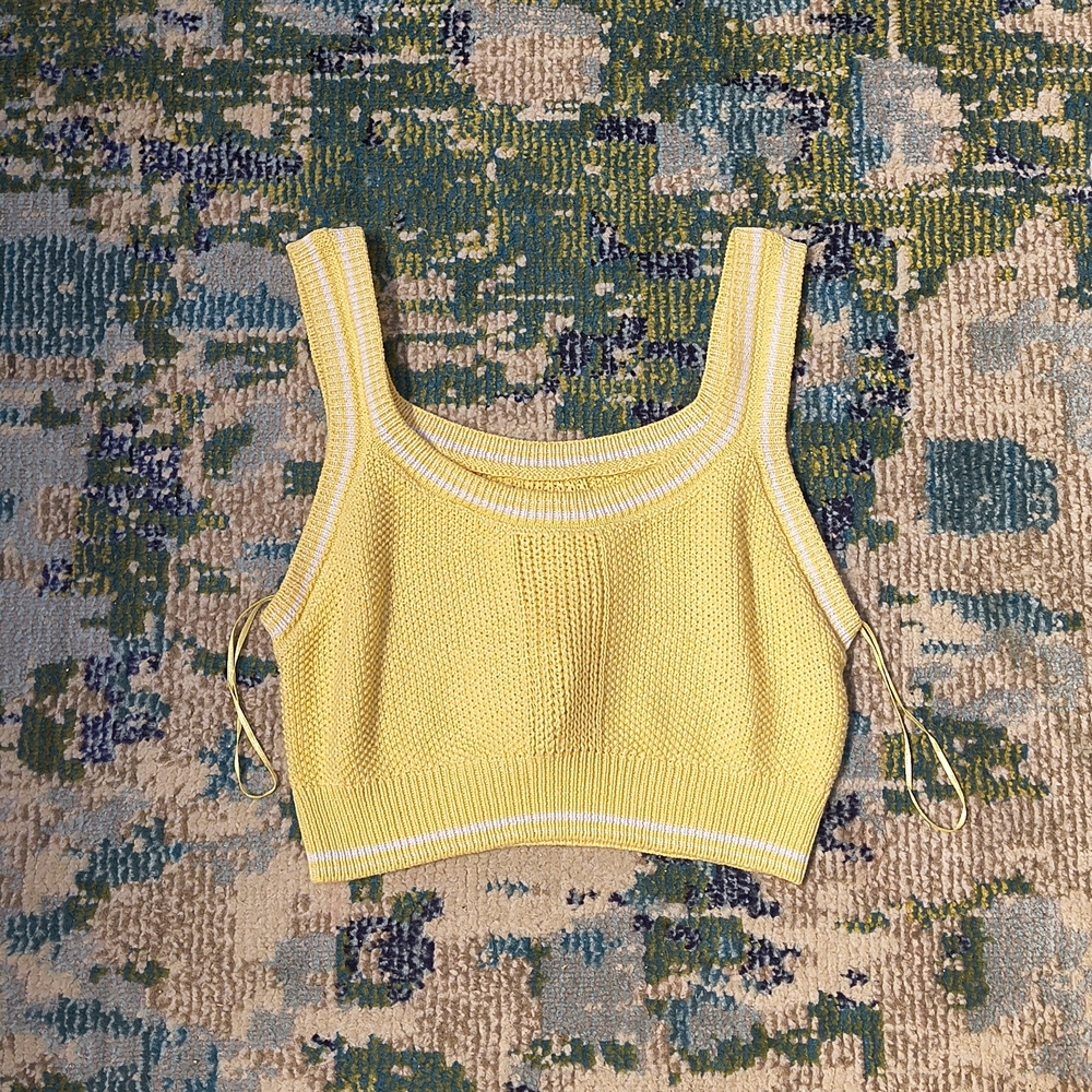 Aeropostale Yellow Knit Crop Top